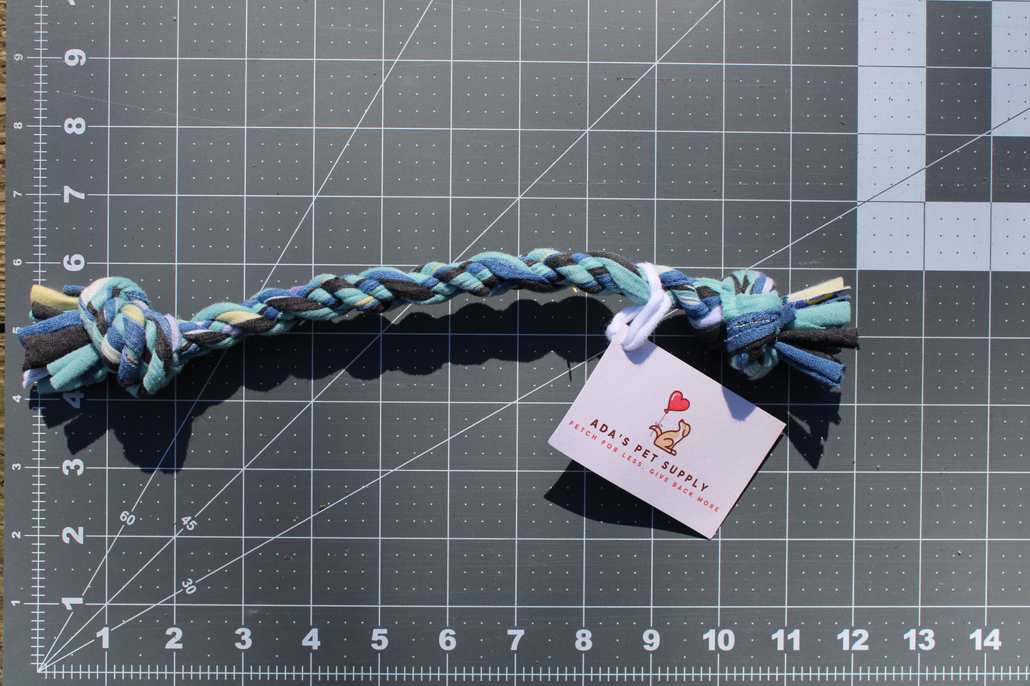 Small Upcycled T-Shirt Rope Toy