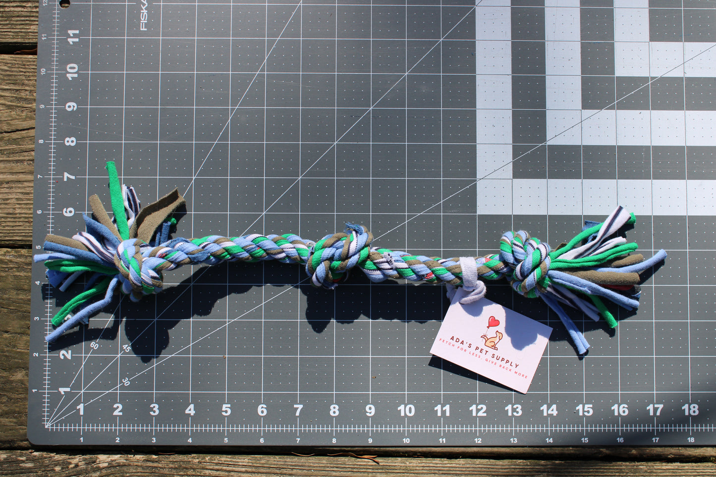 Medium Upcycled T-Shirt Rope Toy